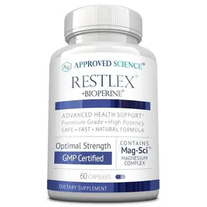 Approved Science Restlex - 420 mg Magnesium Glycinate Blend, L-theanine 200 mg - 60 Capsules