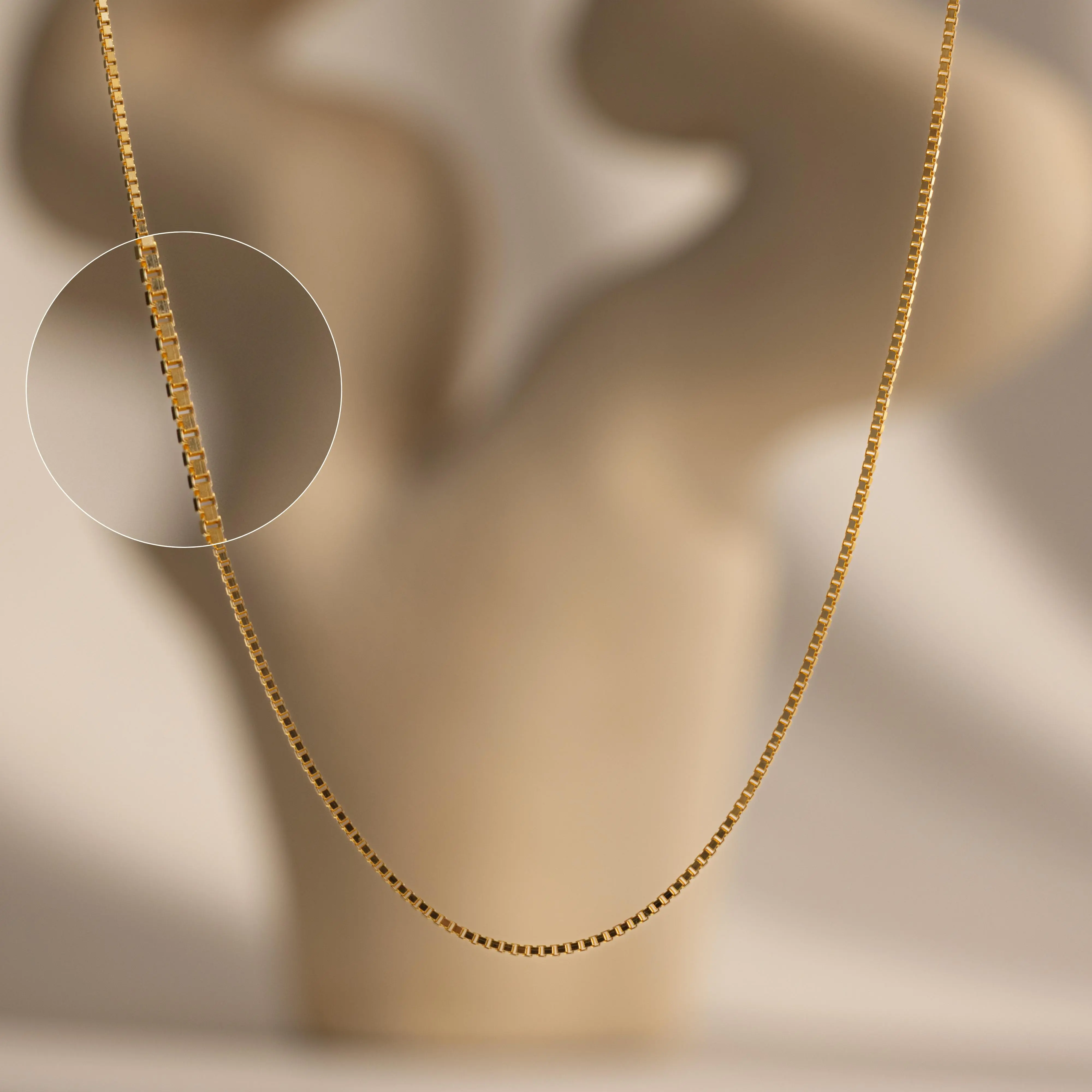 Box Chain Necklace by Caitlyn Minimalist - Minimalist Layering Chain Necklace in Gold & Silver - Dainty Jewelry -  Birthday Gifts for Her
