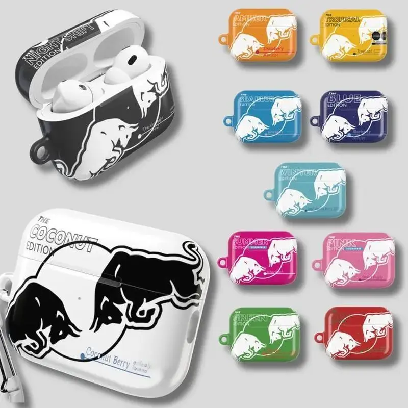RedBull AirPods Case, Energy Drink Graphic Protective Cover for AirPods 1 2 3 4 Pro 1 2 3, Trendy Aesthetic Gift for Fans