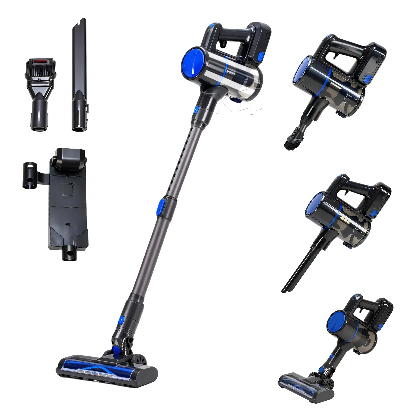 Cordless Stick Vacuum Cleaner, Lightweight Rechargeable Vacuum with LED Floor Brush, Powerful Suction for Pet Hair, Carpet & Hard Floors