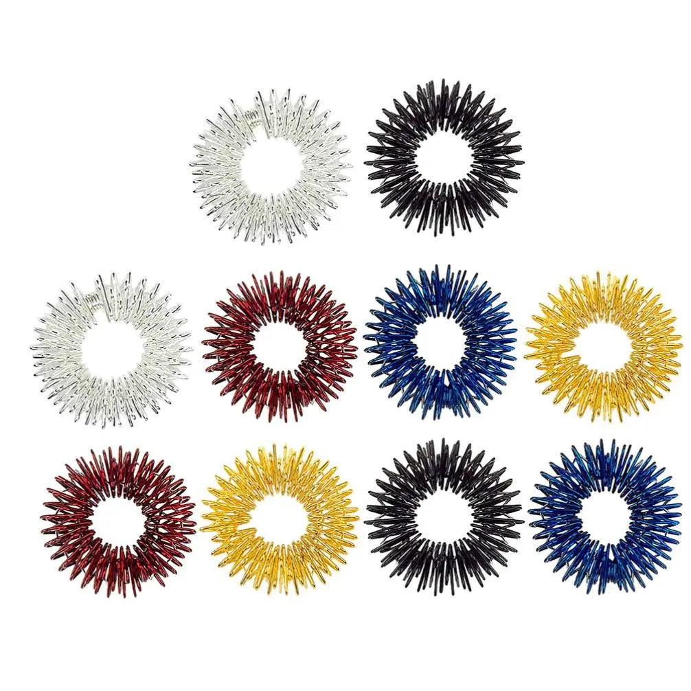 Colorful Sensory Ring, 10pcs/set Finger Massage Ring, Sensory Grippie Set, Stress Relief Ring, Silent Anti-anxiety Ring, Suitable for Giving Adults and Children Gifts, Stress Relieving Accessory, Sensory Stress Reliever, Stress Relief Tools