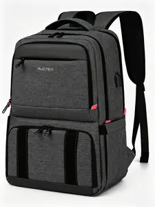 Women's Insulated Lunch Backpack with USB Charging Port, 15.6 Inch Laptop Waterproof Shoulder Bag, Commute Picnic Camping Insulation Pack, Cooler Bag, Travel Essentials