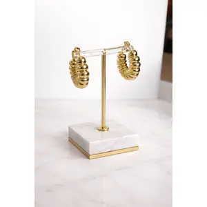 Golden Ripple and Gold Quilted Huggie