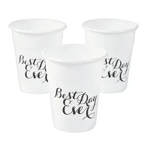 Bulk  50 Ct. Best Day Ever Wedding Plastic Cups