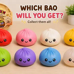 Viral Dumpling Squishy Stress Ball Full Case - Super Soft Classic Novelty Toy, Portable Tactile Squishy Sensory Play, Anxiety Relief Product & Stress Relief Tool for Kids