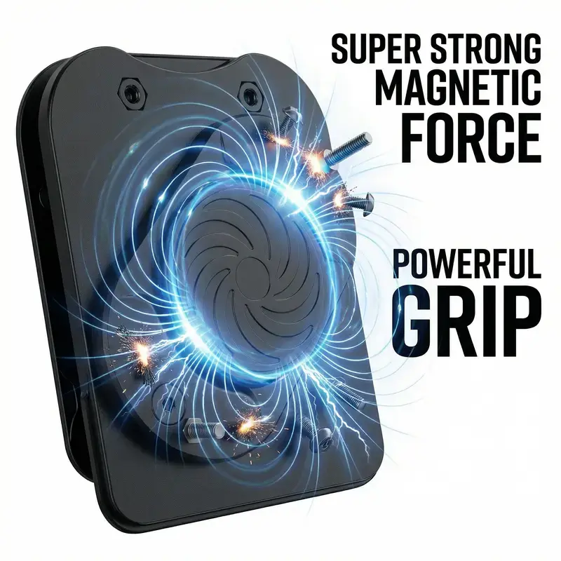 Magnetic Tool Holder - Strong Clip-On Belt Magnet Holster for Screws, Nails, Hammer, Sockets, Pliers, Screw Driver, Trowel, Drill Bit, Wrench, or Any Magnetic Tools and Hardware