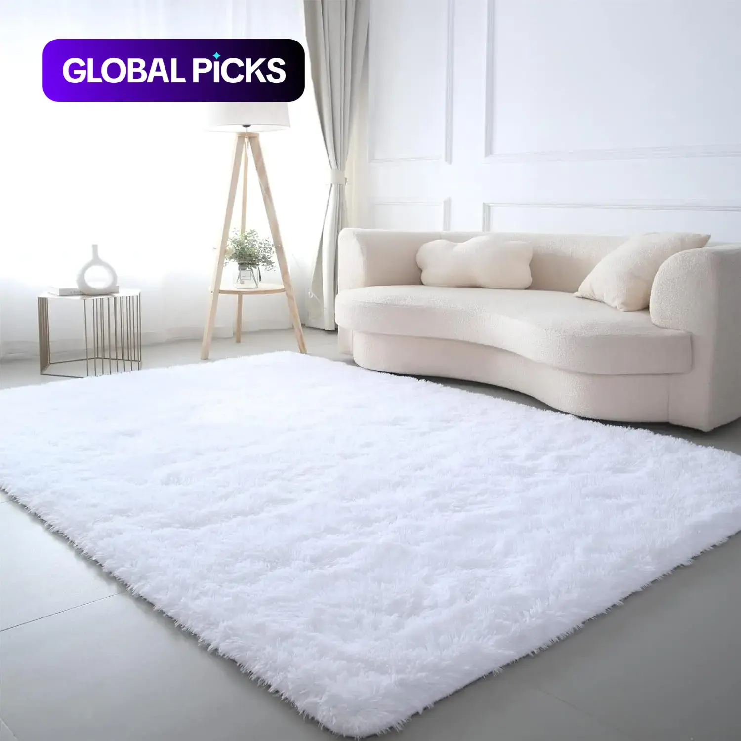 Solid Color Faux Fur Rug, 1 Count Soft Plush Rug, Decorative Carpet for Home Living Room Bedroom, Cozy Area Rug, Room Decor, Home Decor, Fluffy Area Rug, Decorative Rugs, House Decor Rug #GLOBAL PICKS