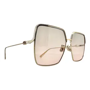 Dior 60mm Square Sunglasses Gold Rose