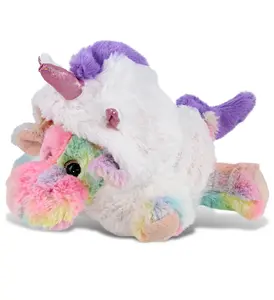 PLUSH UNICORN - SUPER-SOFT PLUSH - RAINBOW LYING MOOSE 9.5"