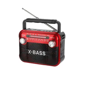 Portable Am/fm Multifunctional Radio with USB/TF Card/BT Playback, 3w Output, 800mah Battery, 2-4 Hours Battery Life, Multi-Frequency Handheld Lamp