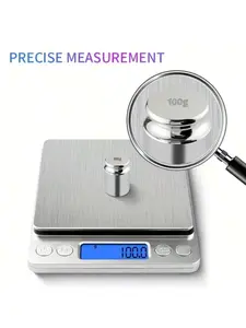 0.01g High-Precision Digital Food Scale, Stainless Steel Portable Compact Mini Pocket Industrial Hand Tool for Kitchenware Measuring, Home Use
