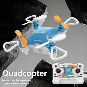 Mini Folding Storage Aircraft Mini Drone Children's Toy Mini Airplane Fixed Height Quadcopter Indoor Outdoor Remote Control Toy