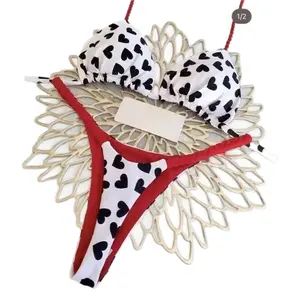 New bikini, made with special printed fabric, sexy women's beach swimwear bed wear bikini for big chest