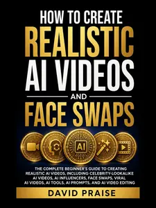 How to Create Realistic AI Videos and Face Swaps: The Complete Beginner’s Guide to Creating Realistic AI Videos, Including Celebrity-Lookalike AI Videos, AI Influencers, Face Swaps, Viral AI Videos, AI Tools, AI Prompts, and AI Video Editing【 $97 Soon 】