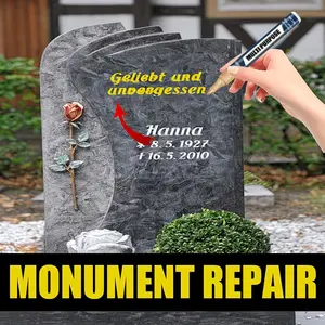 Engraving Repair Pen, Durable Fade-Resistant, Memorial Tombstone Restoration Tool, Eternal Memory of Loved Ones, Restores
