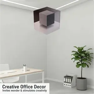 48*48cm 3D Wall Art Optical Illusion Corner Wall Decal, Creative Visual Effect Sticker