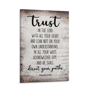 PHAMTE Christian，Christian  I Know The Plans I Have  You  Art Decor, Bible Verse Scripture Print Framed Canvas Painting Prayer Room Decor，Farmhouse Christian Home Decor, Inspirational Religious  Art, Faith Based Gift  Women