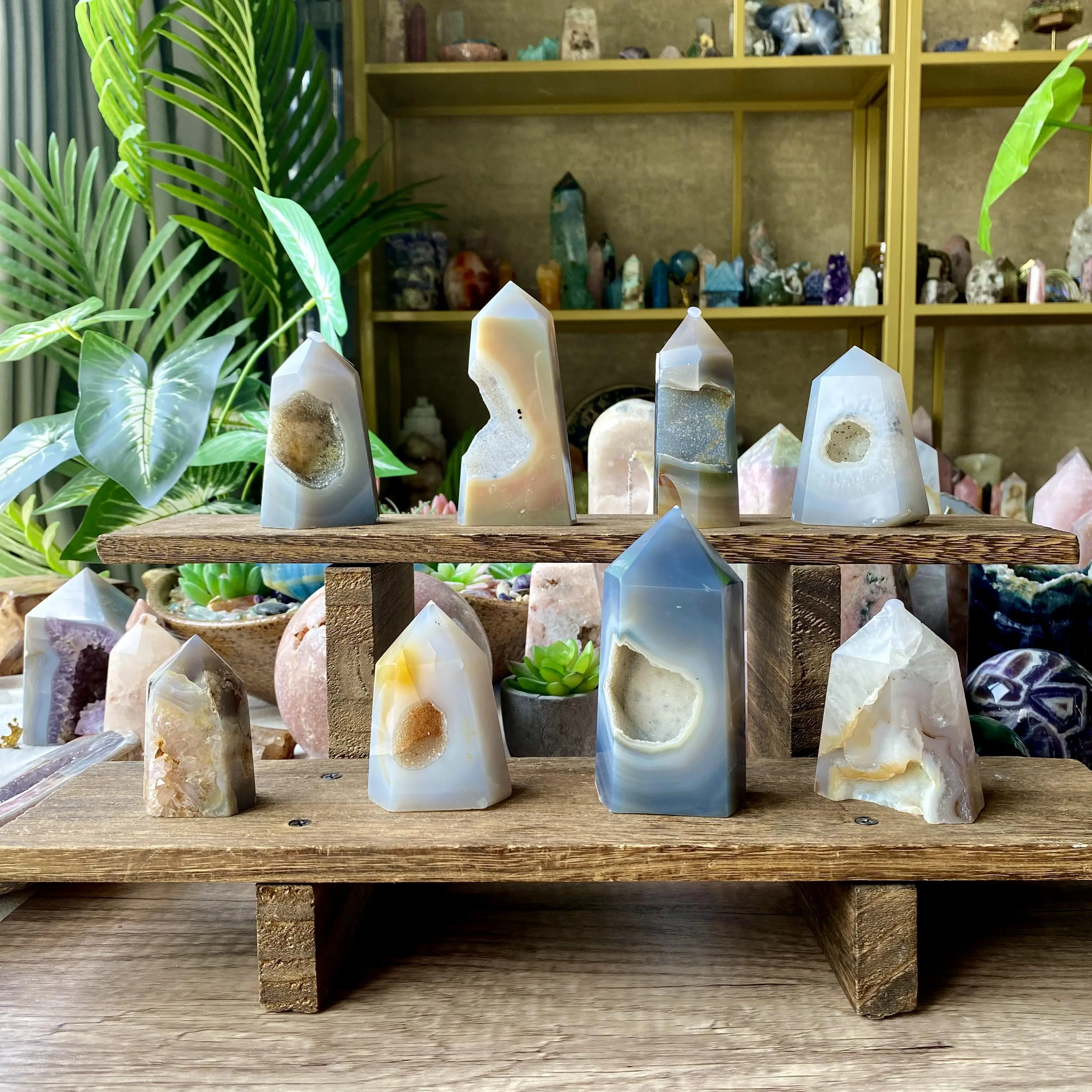 Natural Crystal Druzy Agate Point Collection Natural Crystal Druzy Agate Point Collection