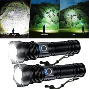 BUY 1 GET 1 FREE 2x Super Bright Zoomable Flashlights 5 Modes Perfect for Camping Emergencies Bright Flashlight outdoor strong (usb c )