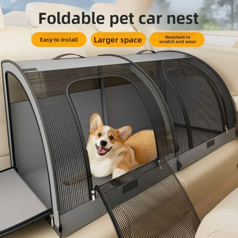 Doghouse car cage dog cage foldable four seasons portable cage cat cage for traveling and going out for cats