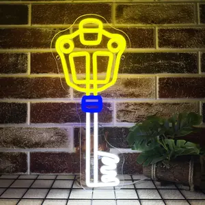 Kingdom Hearts Keyblade Neon Sign, Dimmable Gaming Neon Sign Wall Signs USB Night Neon Light for Bedroom Game Room Man Cave Party, Gifts for Your Son, Boyfriend