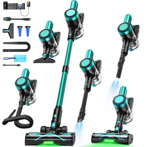 VICEASE Vacuum Cleaner, 46KPa 500W Powerful Suction, 55min Run Time, Self-Standing, Wall-Mounted Charging, Stick Vacuum Cleaner for Hardwood/Carpet/Pet Hair/Car/ Home Cleaning Tool Rechargeable