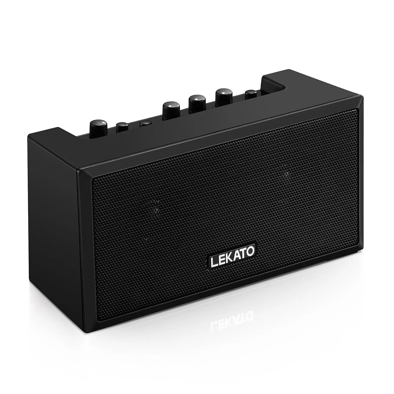 LEKATO 5W Mini Guitar Amp Rechargeable Amplifier Electric Guitar Amp Clean/Overdrive Bluetooth Guitar Amp Portable Guitar Amp for Daily Practice
