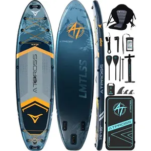 [Summervibes] 11'6"×35" Inflatable Stand Up Paddle Board, 450LBS Capacity, Premium SUP with Kayak Seat for Paddling, Fishing, Yoga & Kayak, Wide Non-Slip Deck, Double-Ended Paddle, Two-Way Pump & Full Accessories