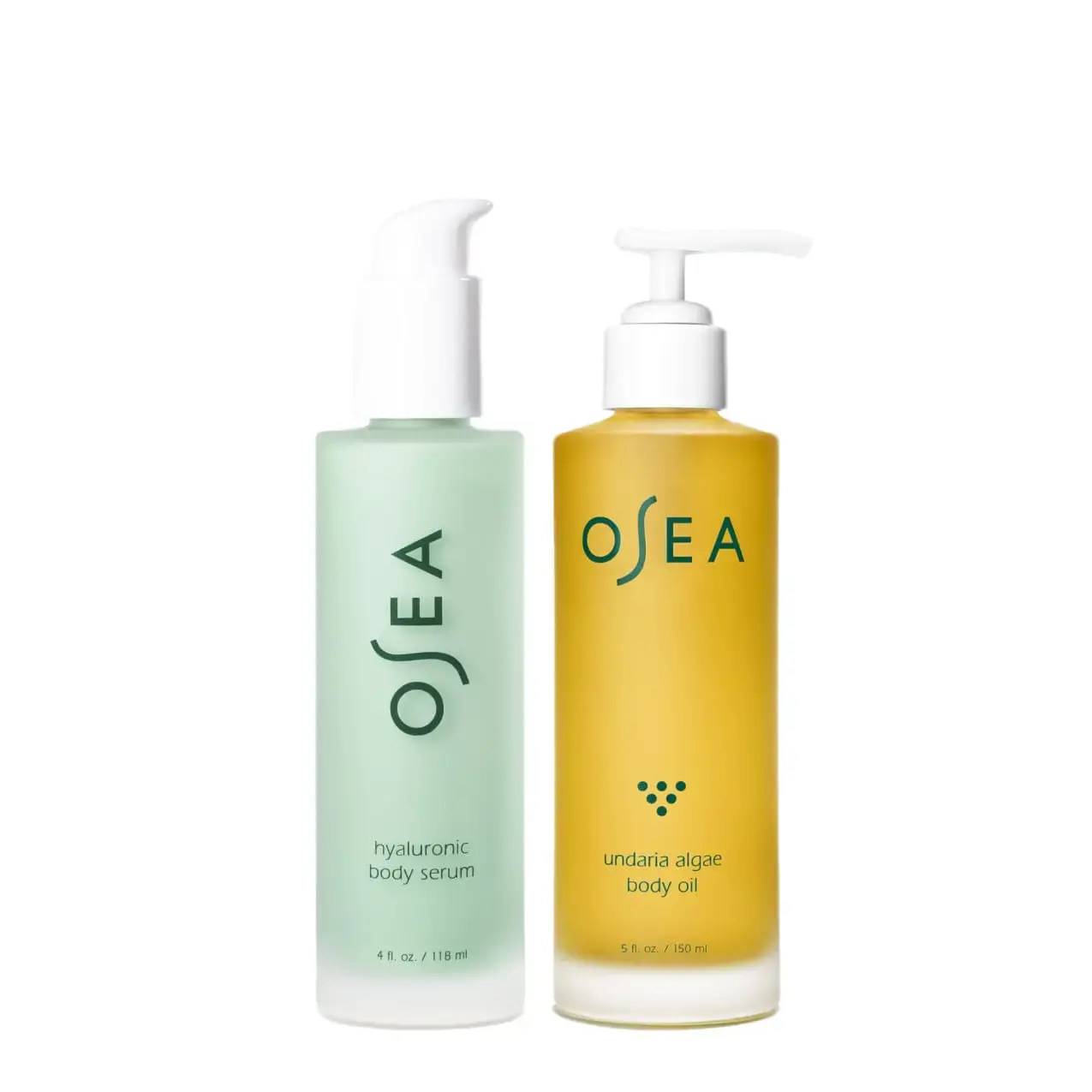 OSEA Body Hydration Heroes - Full Size Hyaluronic Body Serum & Undaria Algae Body Oil Set for Hydrating & Moisturizing Skin with Seaweed & Hyaluronic Acid