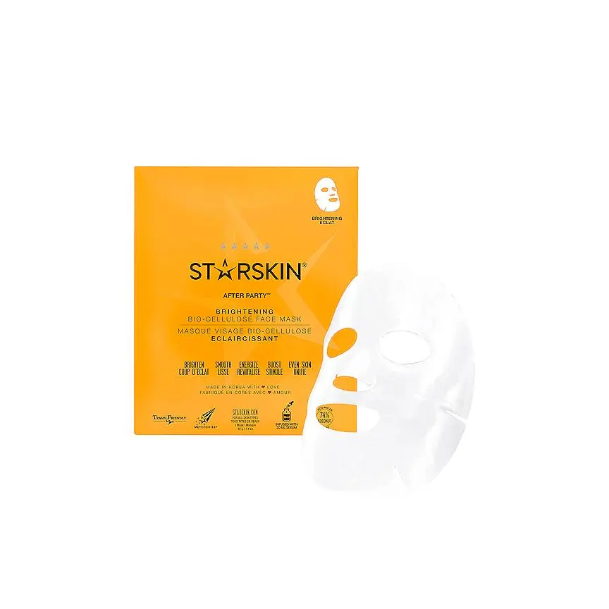 STARSKIN After Party Brightening Bio-Cellulose Second Skin Face Mask Value Pack