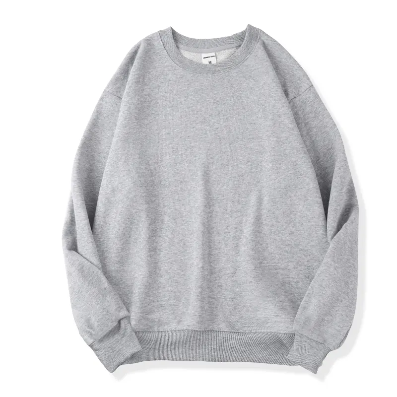 Freaswind Women Solid Color Basic Drop Shoulder Round Crew Neck Sweatshirts Standard Size 100% Cotton Sports Oversized Pullover Clothing Casual Womenswear Fashion Baggy Hoodie Sweaters Tops Underwear Lady Comfort Long Sleeve Crewneck