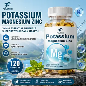 Potassium Magnesium Zinc Electrolytes Capsules, Relieve Leg Cramps, Boost Muscle & Bone Health, Regulate Sleep & Heart Function
