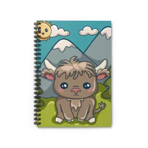 Kawaii Buffalo  Spiral Notebook - Ruled Line