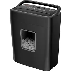 Paper Shredder, 8-Sheet Crosscut Shredder with 4.2 Gallon Bin Shred Credit Card/Mail/Staple/Clip, P-4  Level Document Shredder with Handle for  Office (C261-C)