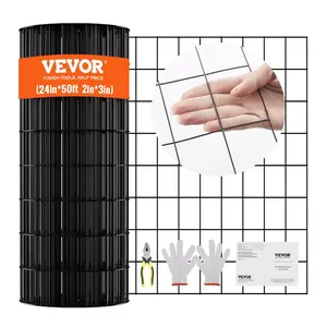 fathersdaygift VEVOR Hardware Cloth, 24''x 50' Galvanized Wire Mesh Roll, 16 Gauge Chicken Wire Fence Roll, Vinyl Coating Metal Wire Mesh for Chicken Coop Barrier, Rabbit Snake Fences, Poultry Enclosures