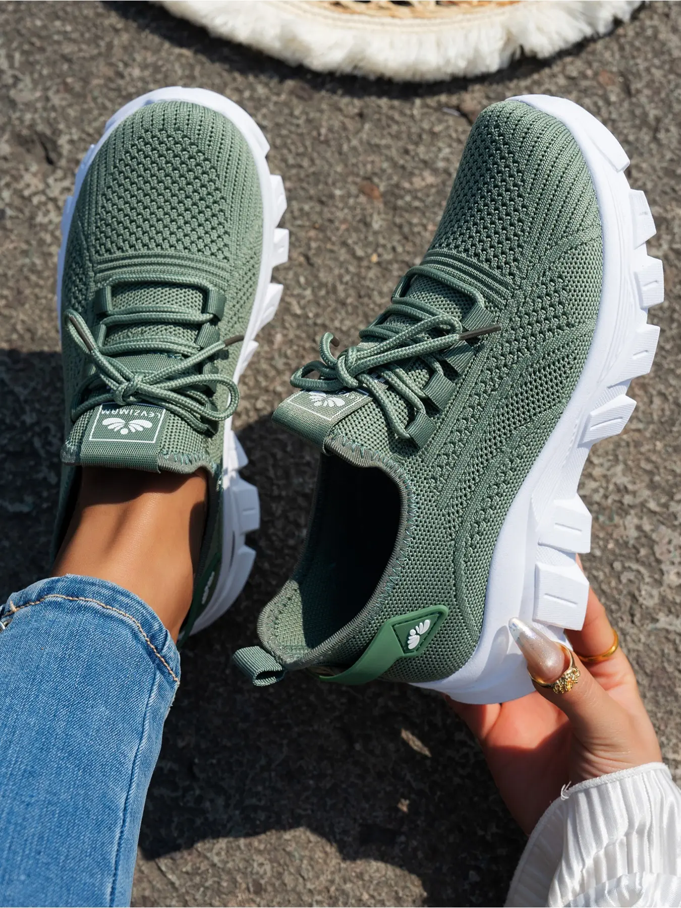 Women's Breathable Knit Lightweight Comfortable for Outdoor Jogging Running Sneakers Knitted Running Shoes sporty running shoes Running Sports Shoes Running Sports Footwear