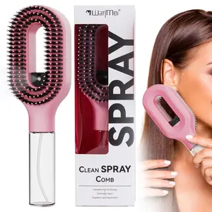 Curl Refresh Detangling Brush with Fine Mist Spray | Anti-Breakage & Frizz Control for Curly Hair | Wet or Dry Styling | Travel Friendly