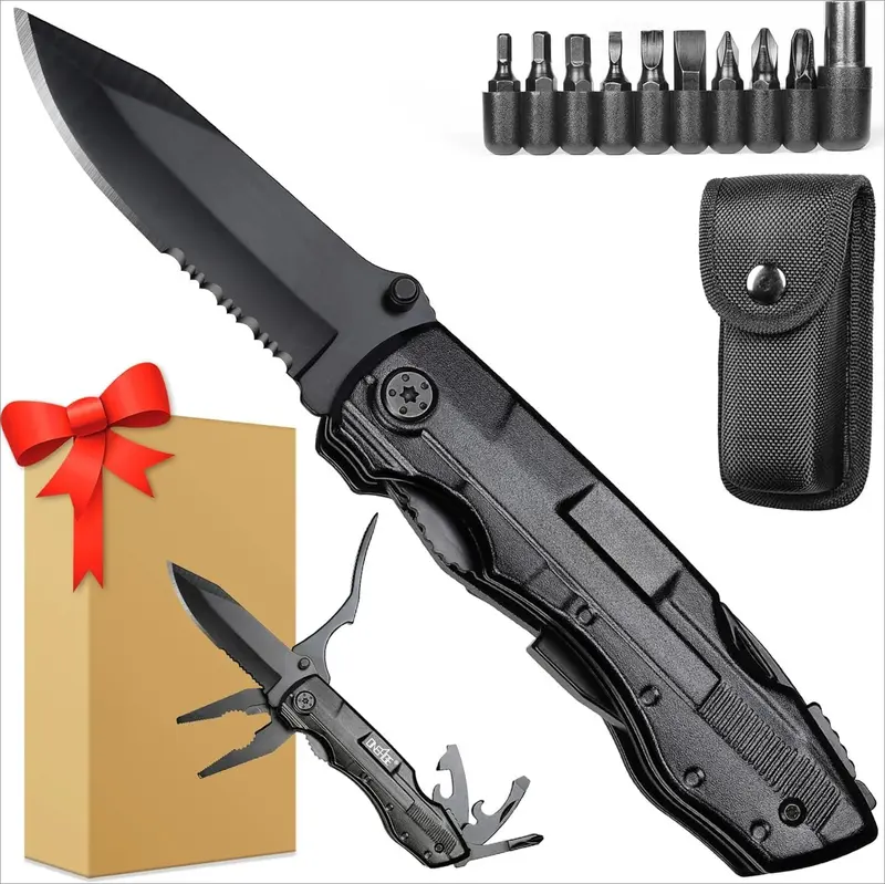 AWEE Men's Gift, Gifts for Men Him Dad, Pocket Multitool tool, Christmas Stocking Stuffers for Men, Anniversary Birthday Gifts for Husband, Boyfriend, Guy, Groomsmen, Fathers Day, Gadget for Hiking, Camping, Outdoor