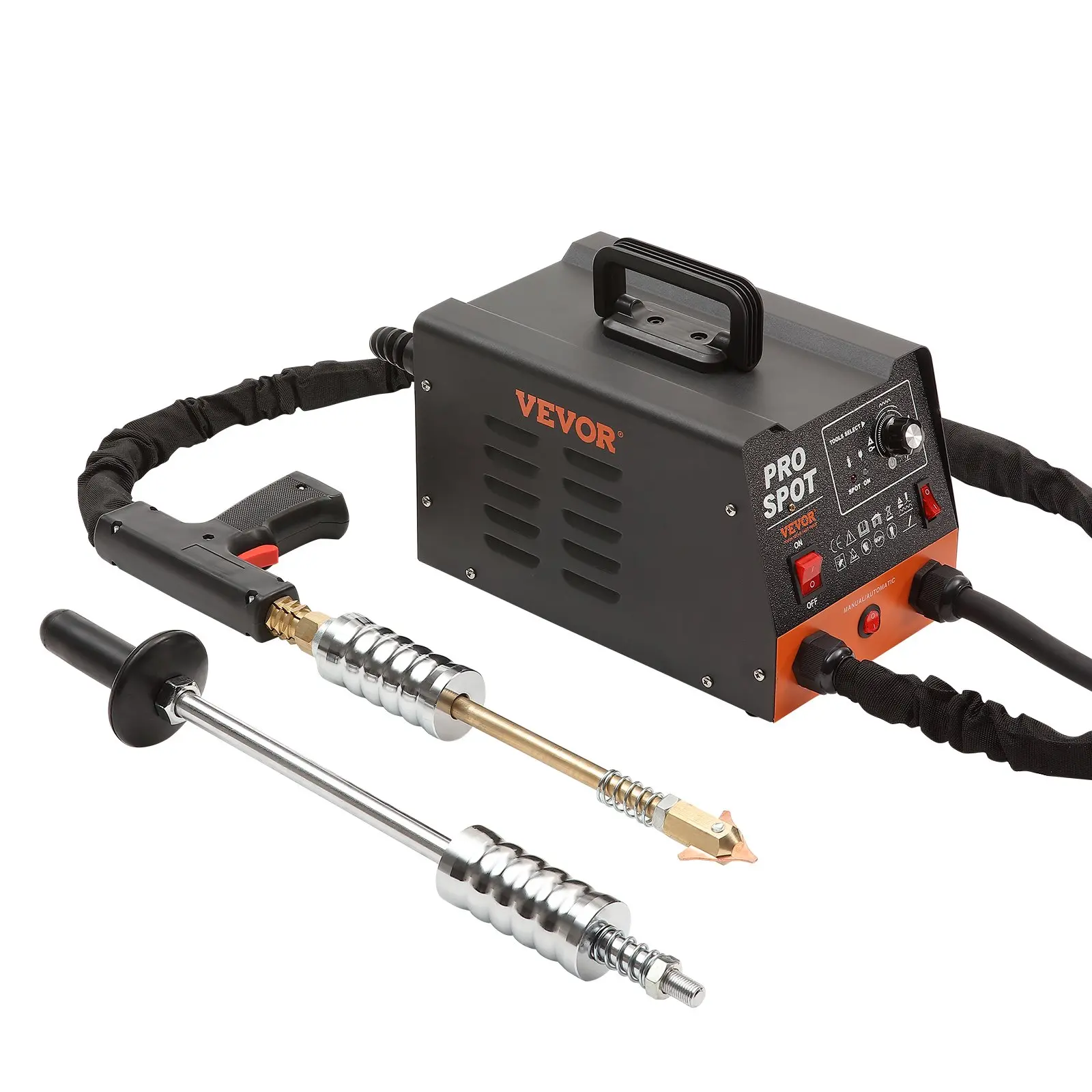 【toolupgrade】VEVOR Portable Stud Welder Dent Repair Kit - 3000W Spot Puller, 6 Modes, 203℉ Auto Protect, 16-Tool Kit Inside, 16 Accessories, Compact Design for Car Dent Fixing (Portable Welder, Car Repair Tools, Auto Body Spot Welding)