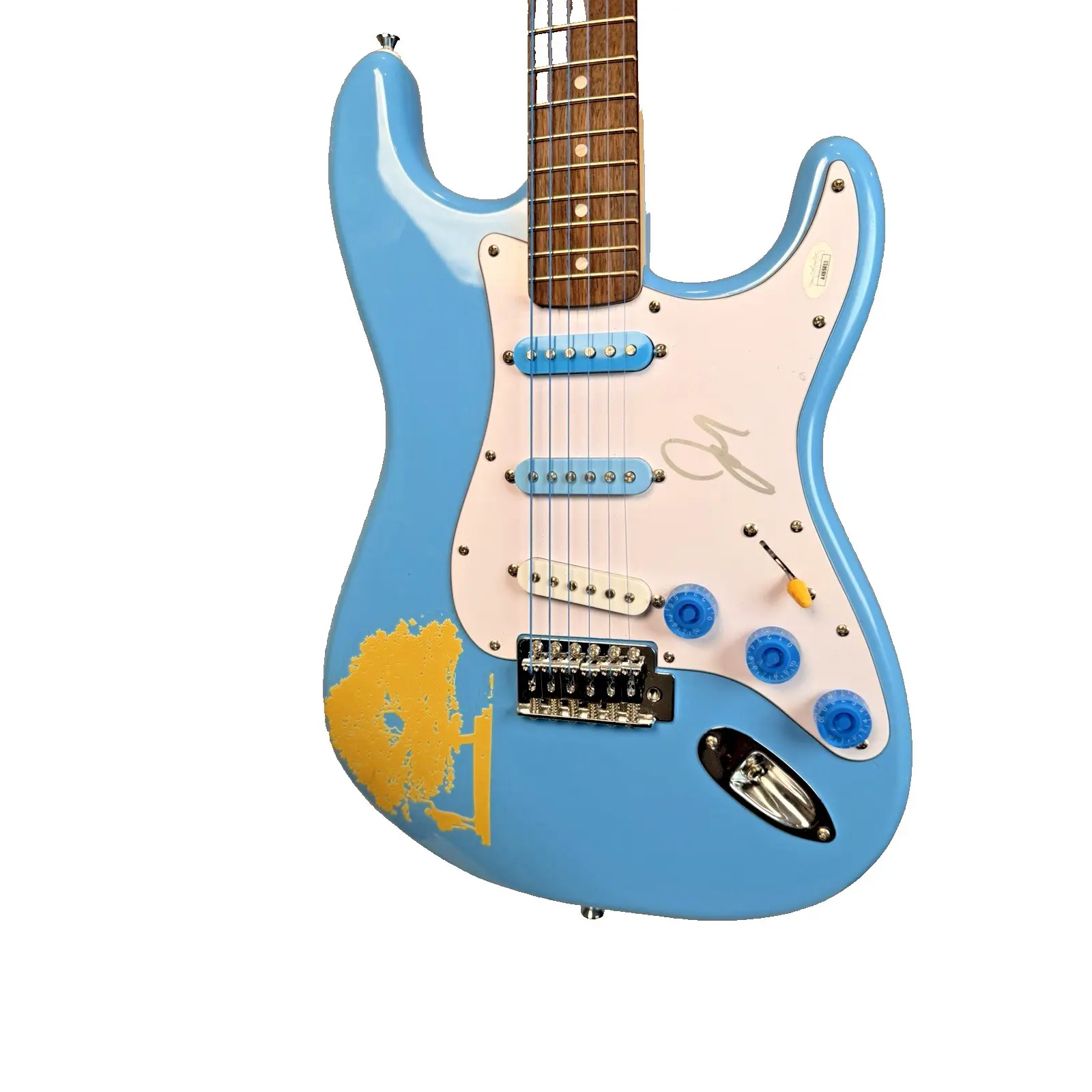 Jack Johnson Signed Surf Blue Stratocaster Guitar with PSA/DNA COA AK6594