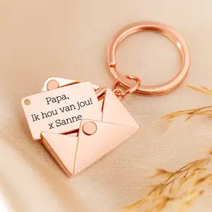 Personalized Envelope Cute Keychain with Hidden Message, Custom Engraved Secret Note Gift, Perfect for Birthdays, Holidays, Anniversaries
