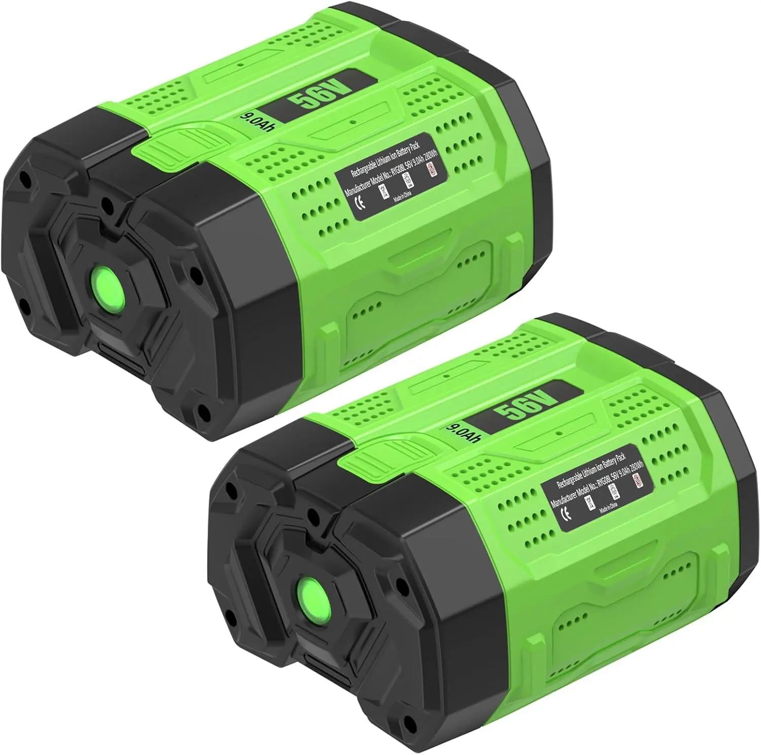 2 Packs 56V 9.0Ah Replacement Batteries for EGO BA2800 & BA4200 | Works with EGO 56V Power Tools CS1604, CS1804, CS1403, HT2400, LB6504
