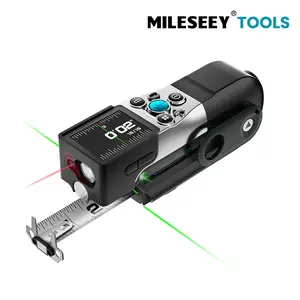 Mileseey XTAPE1 Digital Tape Measure, Professional 330Ft Laser Measuring Tool & 12Ft Measuring Tape with Green Laser Extension, Instant Digital Readout, P2P, App Sync, Replaceable Blades Module Hardware Portable.