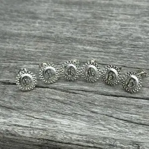 925 Silver Initial Earrings