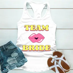 Team Bride & Bride Matching Bachelorette Tank Tops – Cute Bridal Party Shirts for Hen Do, Wedding Weekend, Bride Squad Outfits Comfy Women