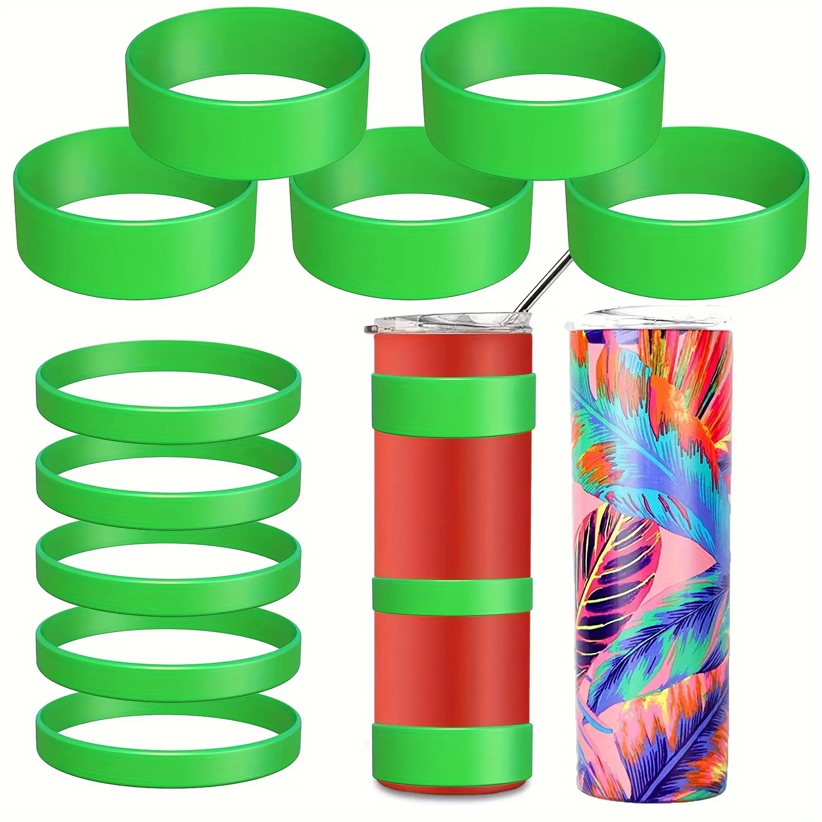 10 Piece Heat Resistant Non-Slip Cup Sleeve Set, DIY Sublimation, Various Sizes, Ideal for Home & Office Use, Durable Material