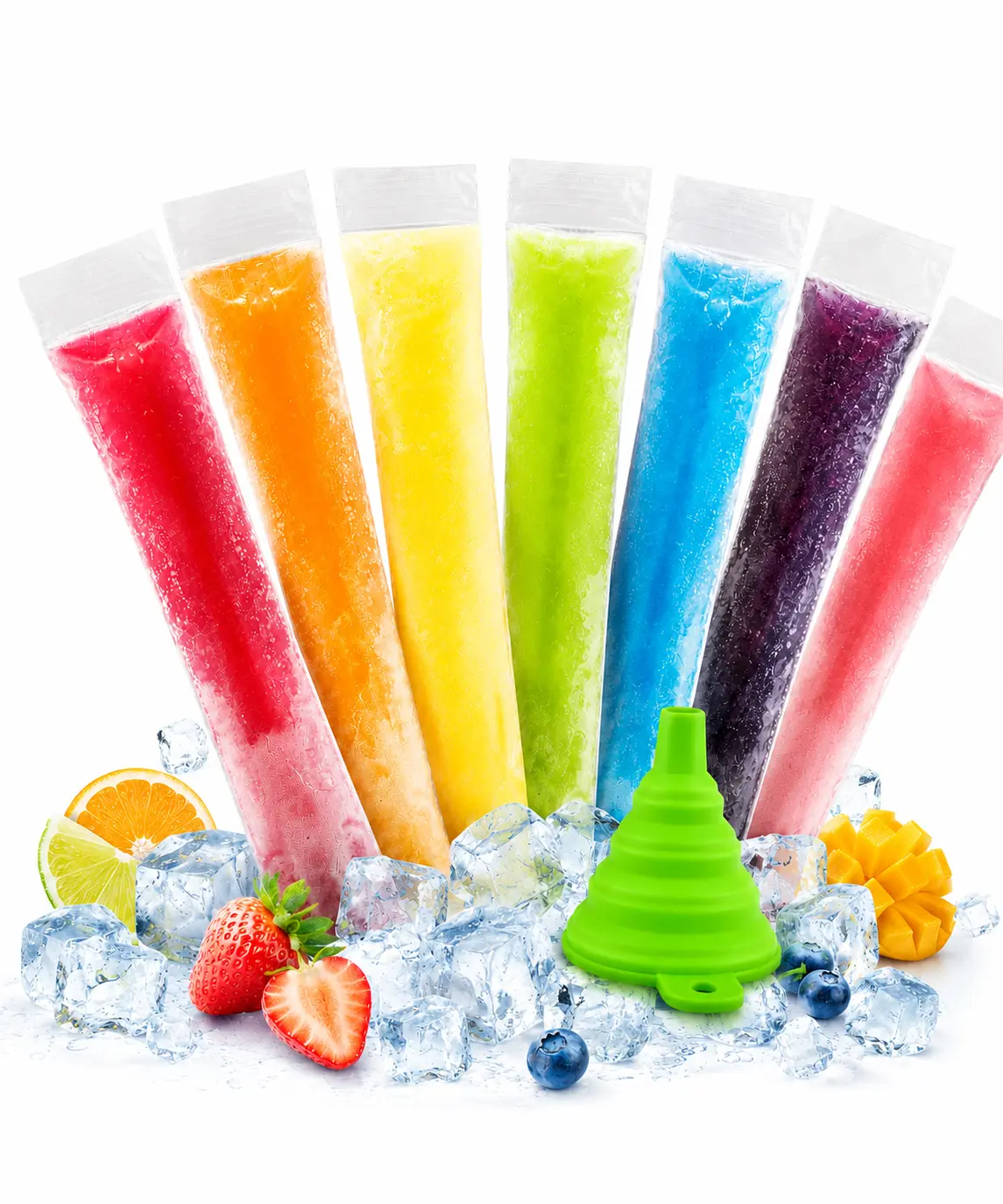 Chilluxe 2026 Disposable Popsicle Mold Bag, Transparent Ice Pop Bag, Candy Pudding Mold, Popsicle Mold, DIY Ice Pop System, Leak-Proof, Freezer-Friendly, Juice, Soda, Fruit Freeze, SummerIce Storage Box, Kitchen，Ice Cream Making, Refreshing, Summer Treats