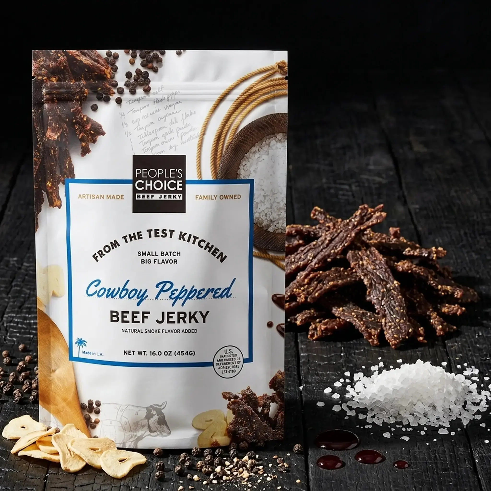 Cowboy Peppered Beef Jerky - Authentic Dried Flavor, Ideal for Snacking and Comfortable Eating