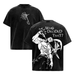 Seven Deadly Sins Escanor Vintage Washed Tee, Pride Sin Quote Graphic Top, Heavy Cotton Unisex Streetwear, Perfect Gift for Anime Fans