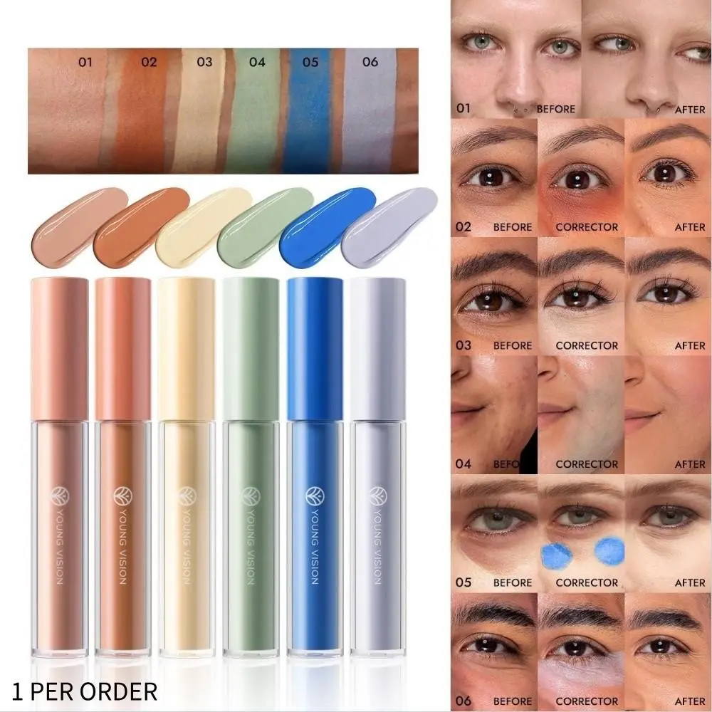 YOUNG VISION Concealer Cream, Six Colors Available, Smooth Texture, Buildable Coverage, Natural Coverage, Transparent Finish, Daily Makeup Essential